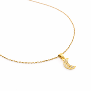Stardust Crescent Moon pendant