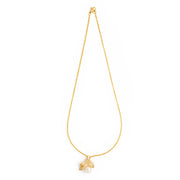 Crystal Leaf Pearl chain with pendant