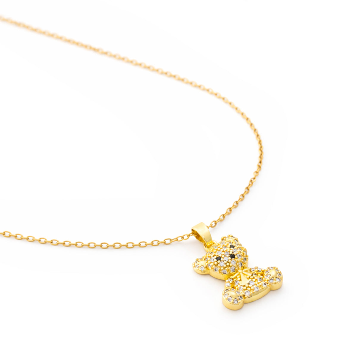 Luxe Bear Crystal Charm Chain with pendant