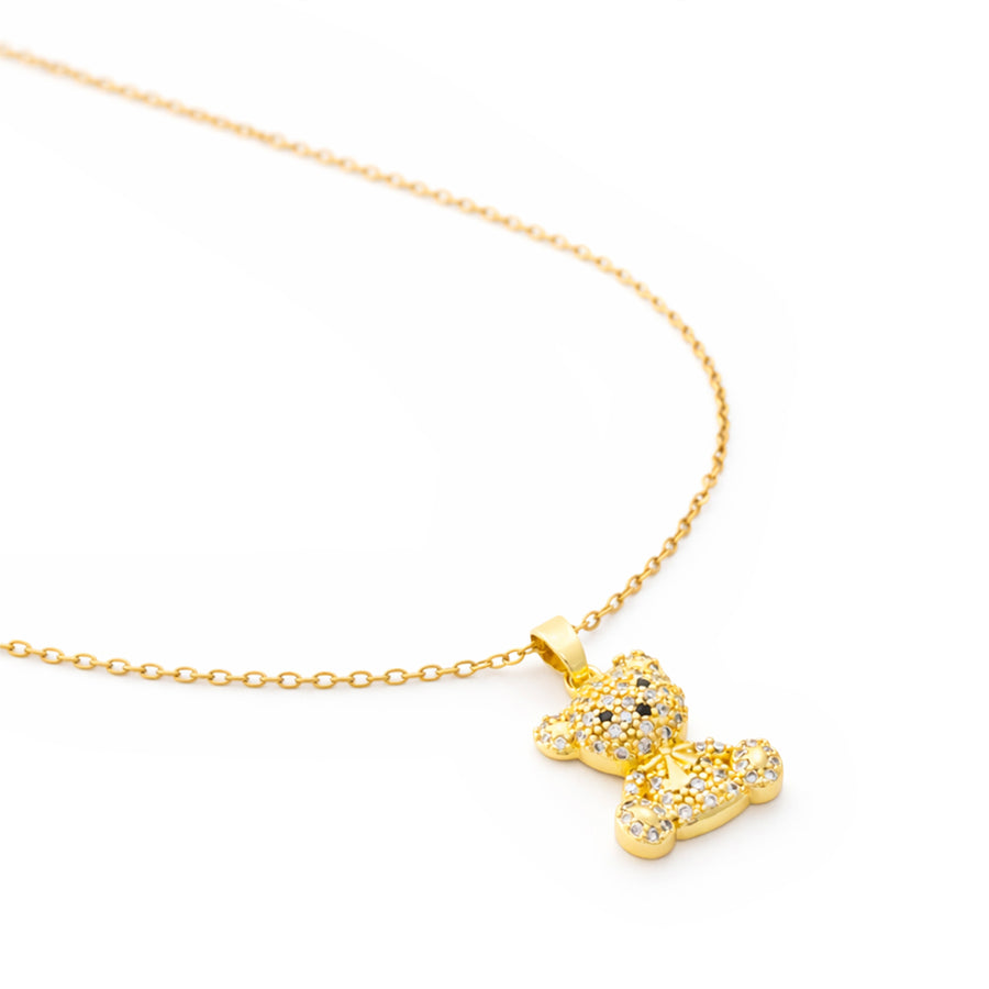 Luxe Bear Crystal Charm Chain with pendant