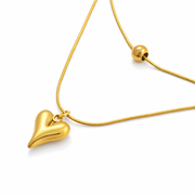 Velora Layered Heart pendant with Chain with pendant