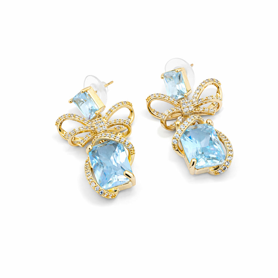 Moonlight Bow Crystal Earrings