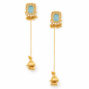 Neelam Aura Long pearl Jhumka Earrings