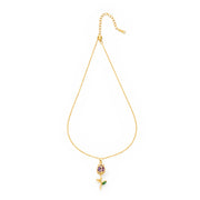 Royal Bloom Purple Rose Charm Chain with pendant