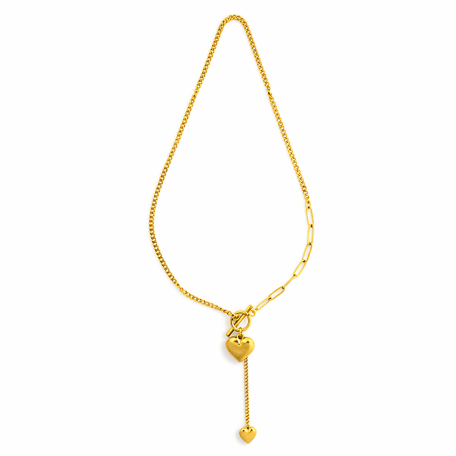 Eterna Heart Drop Toggle Necklaces