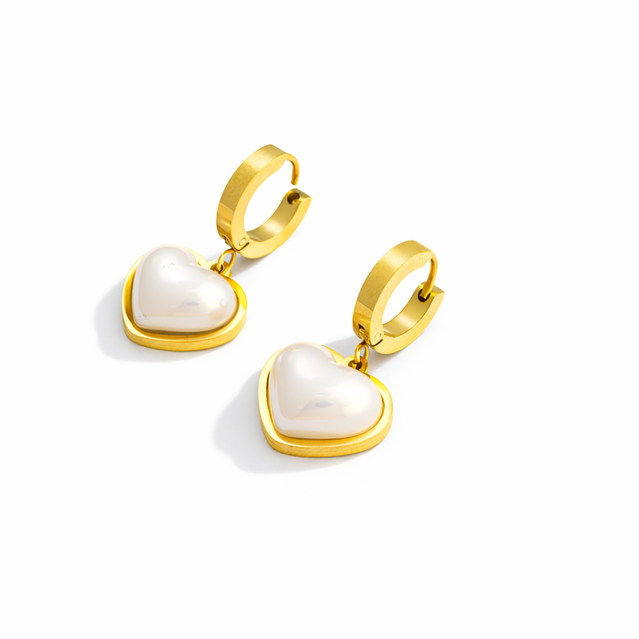 Linked Heart Chain with pendant Earrings