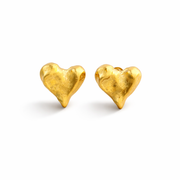 Textured Love Heart Studs