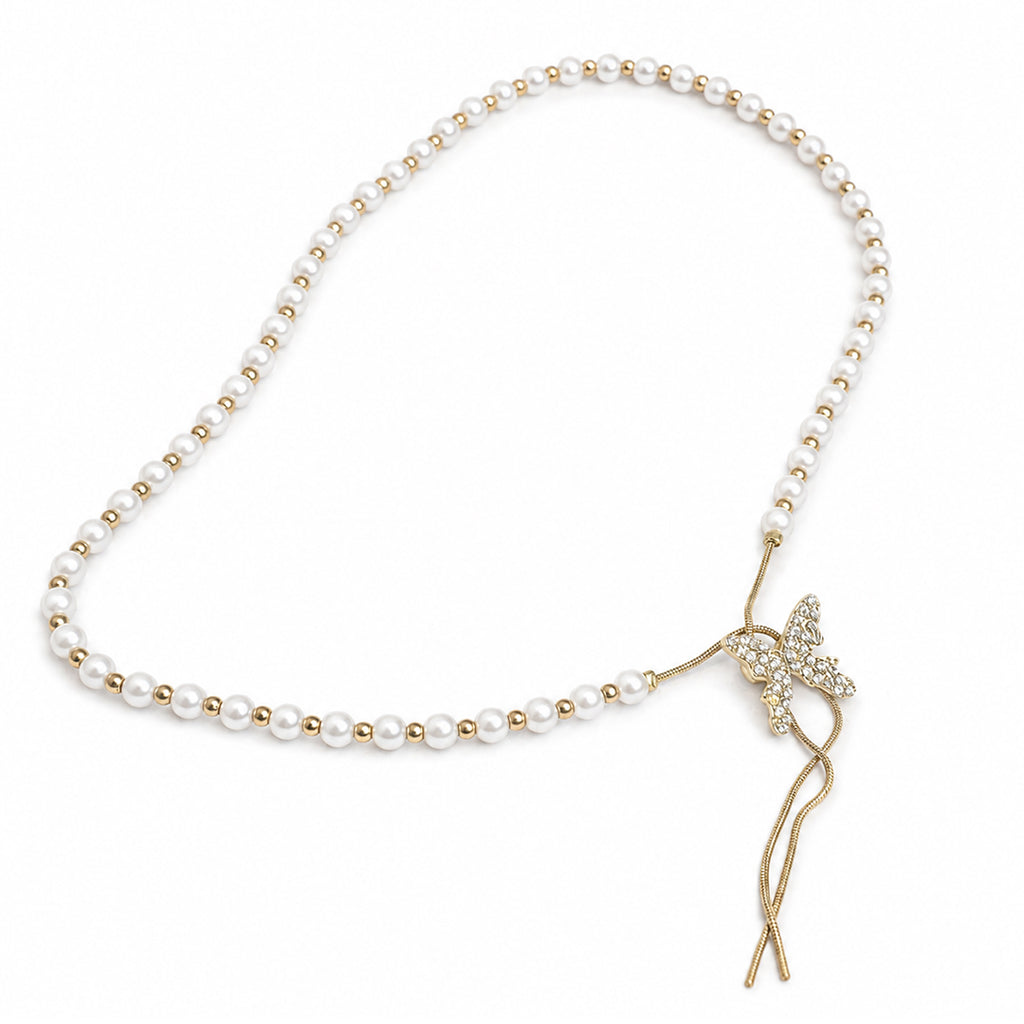 Butterfuly Pearl Necklace