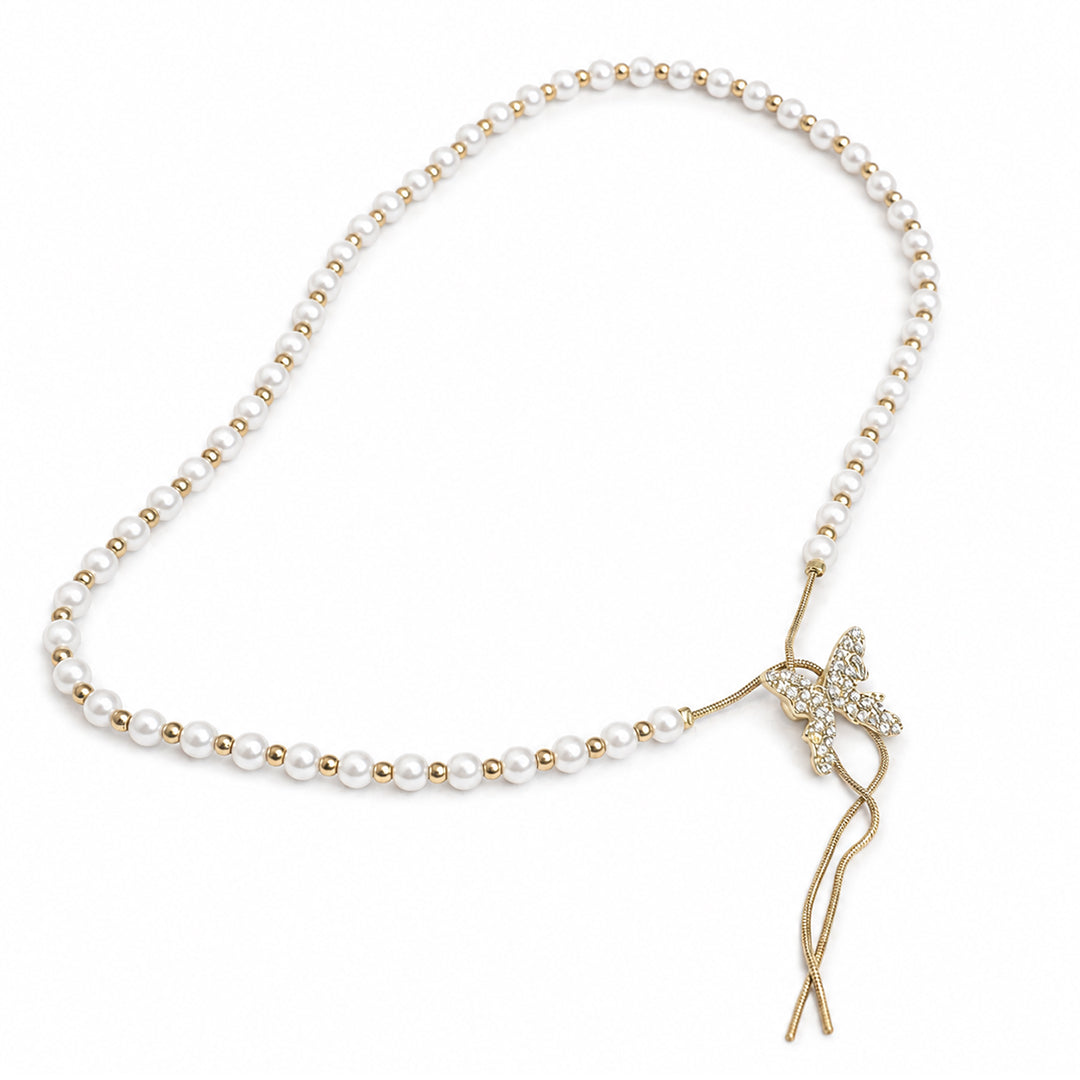 Butterfuly Pearl Necklace