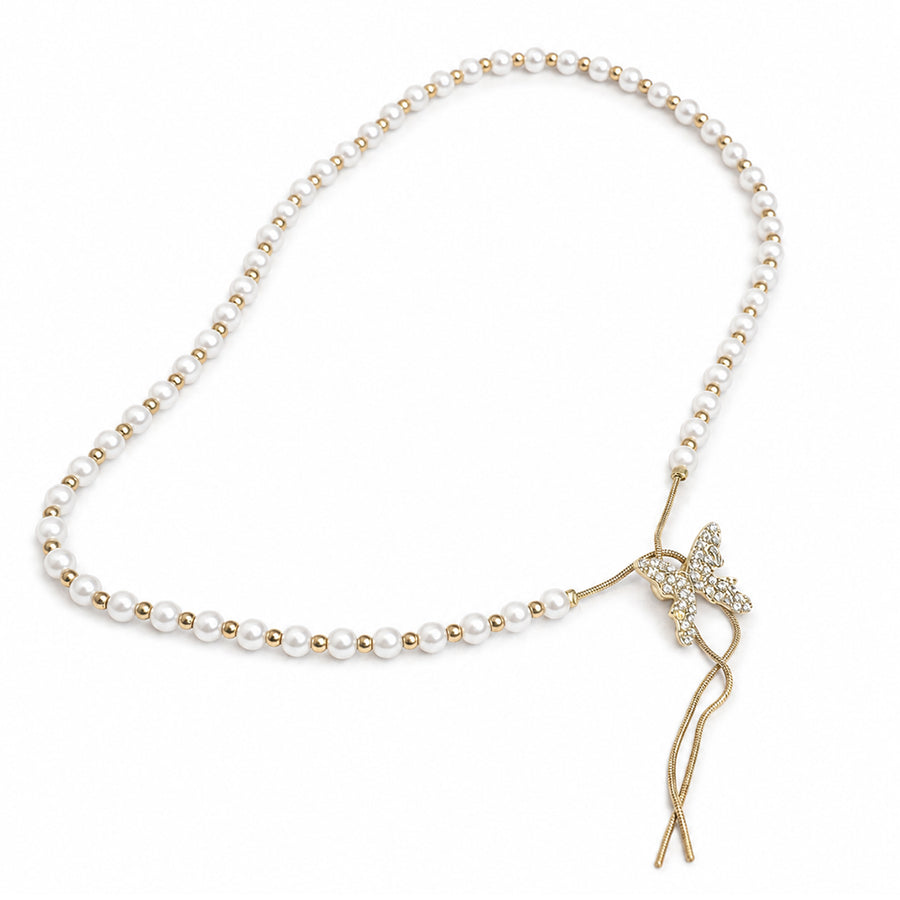 Butterfuly Pearl Necklace