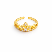 Shahi Crown CZ adjustable Ring