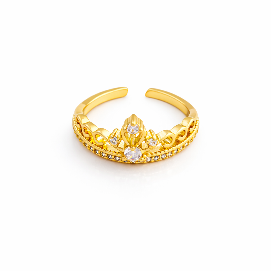 Shahi Crown CZ adjustable Ring
