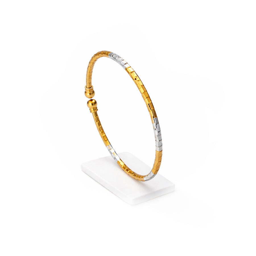 Regal Ripple Gold Statement Bangle