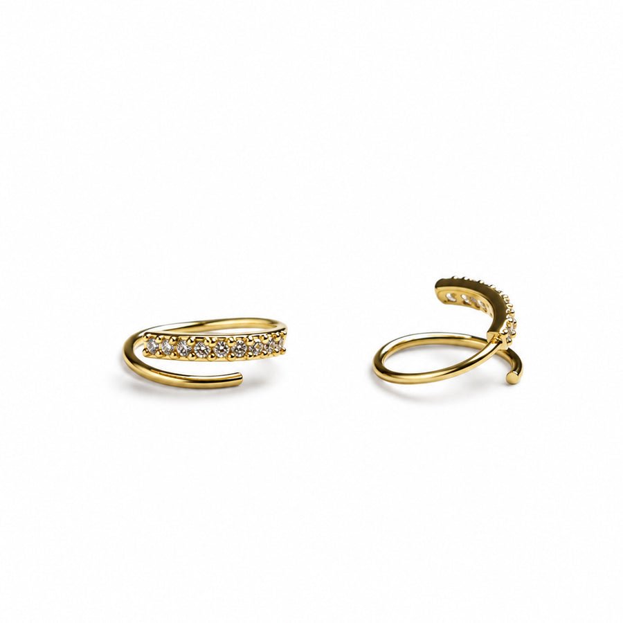Spiral Bling Hoops