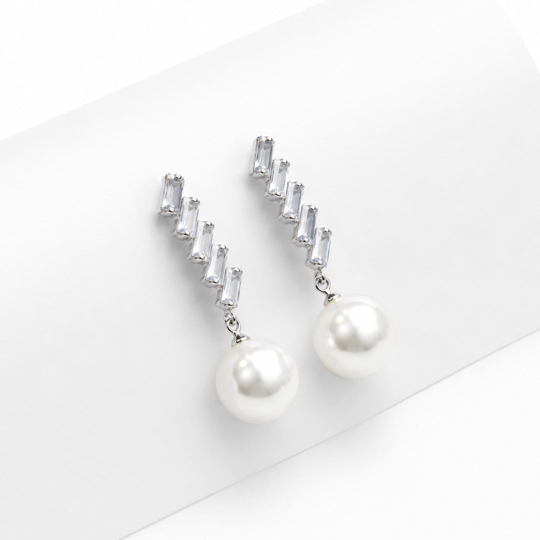 Studded Pearl Danglers