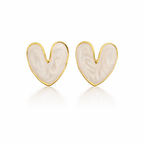 enameled heart shaped Earrings