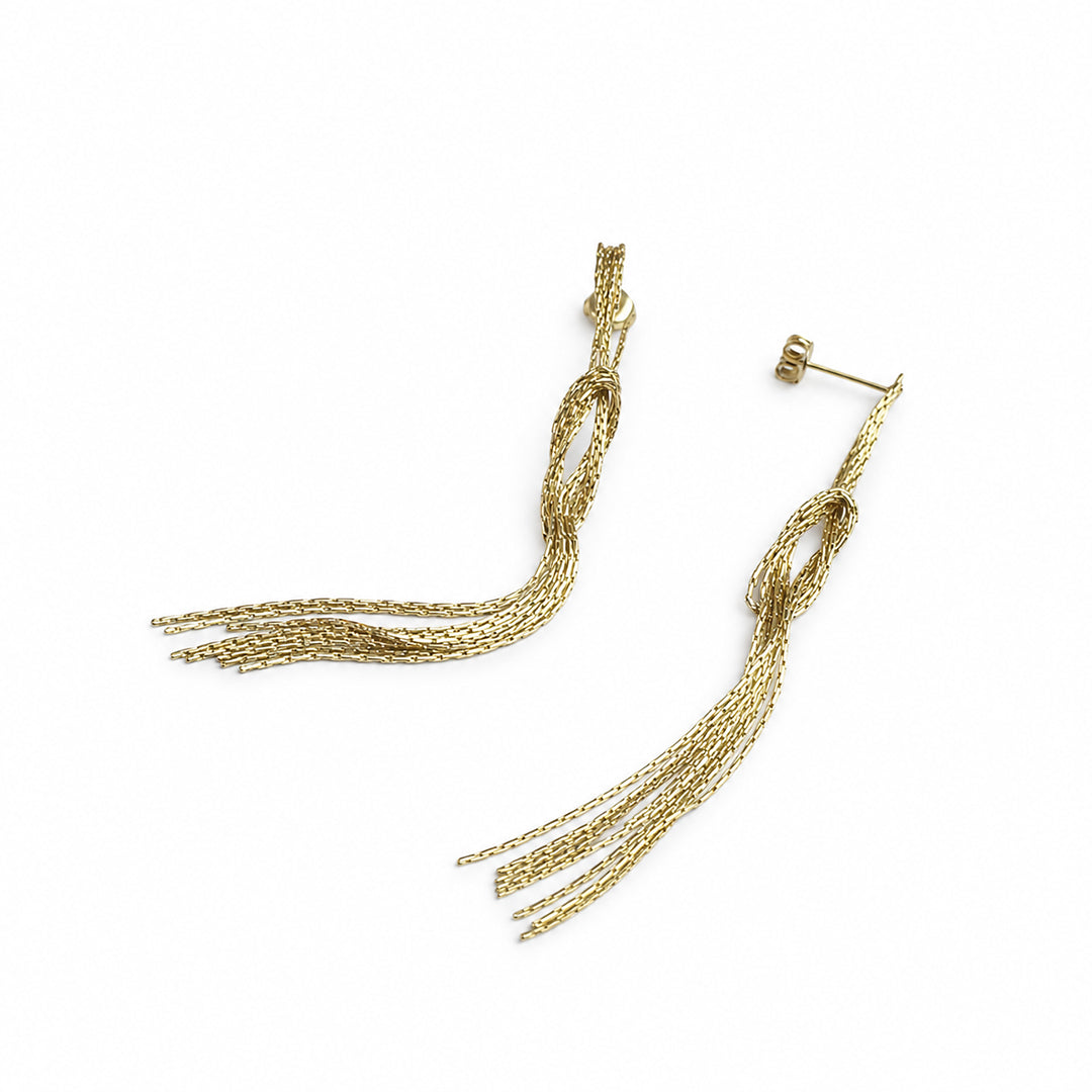 Twisted Tassel Earrings