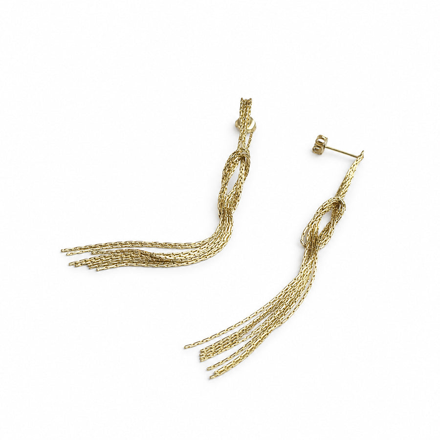 Twisted Tassel Earrings