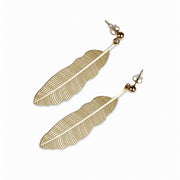 Feather Drop Earrings