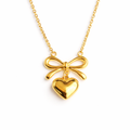 Ribboned Heart charm Pendant