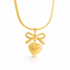 Ribbon Heart Charm Pendant