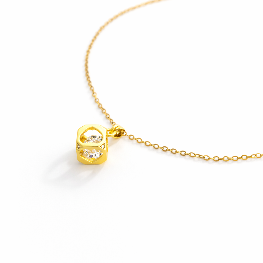 Aurelia Prism Lock Pendant Necklaces