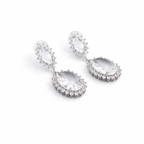 Pear Drop Glam Stud Earrings