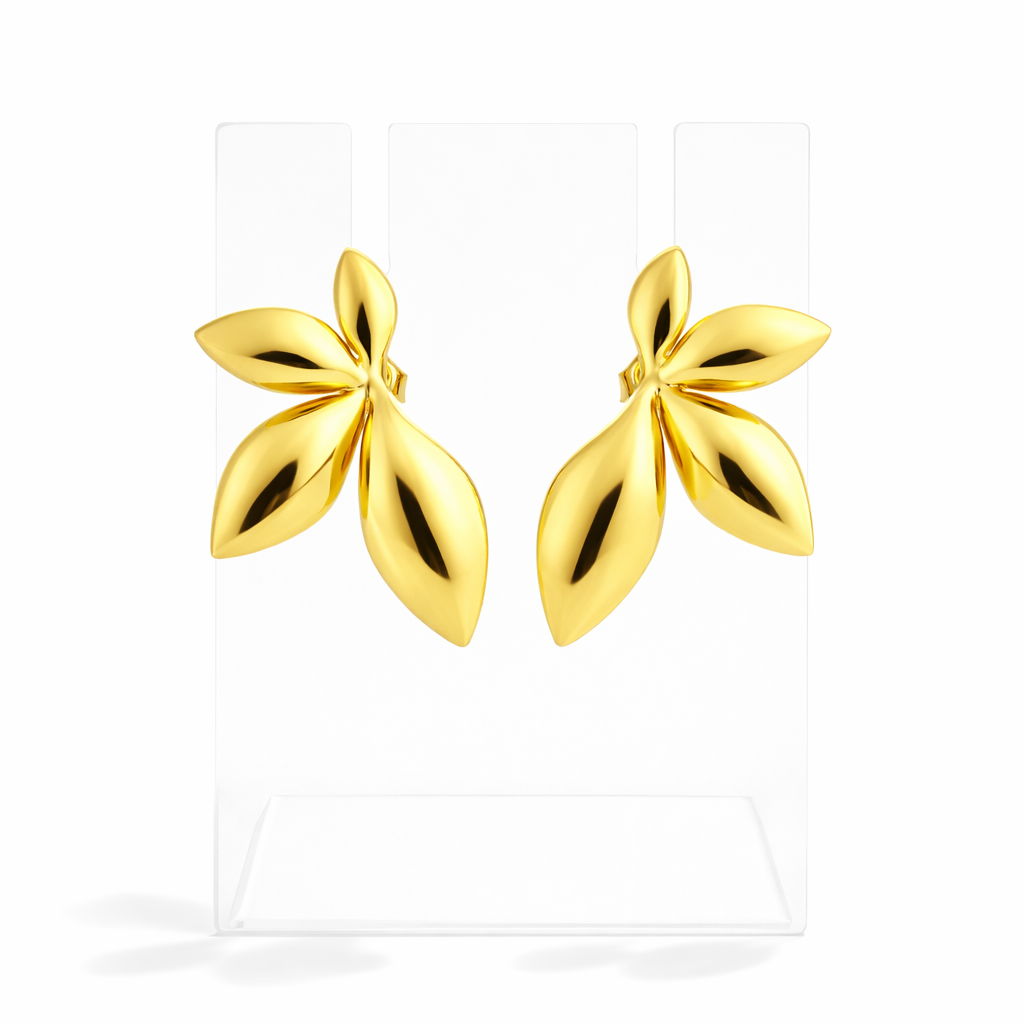 Golden Petal Bloom Earrings