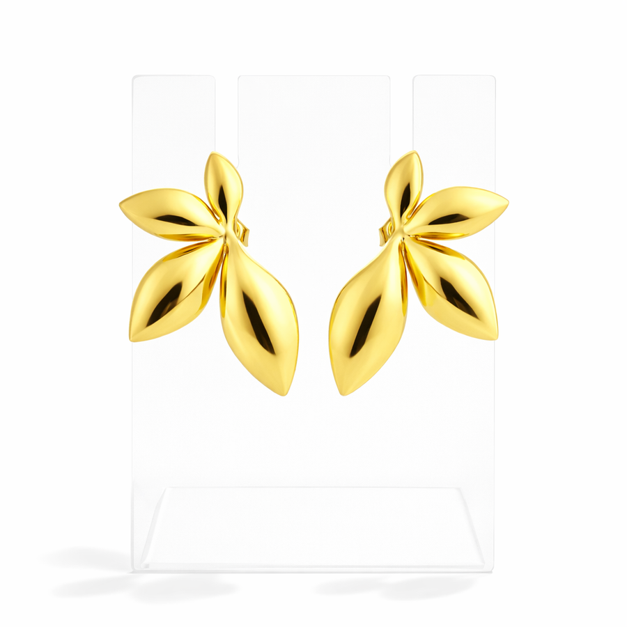 Golden Petal Bloom Earrings