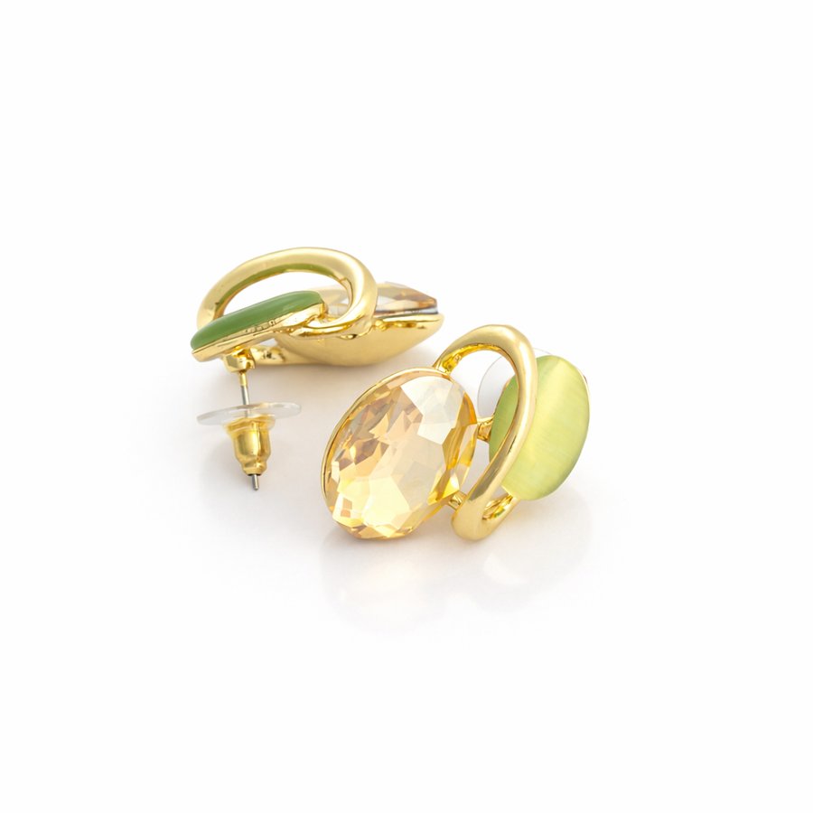 Leaf Drop Linear Earrings
