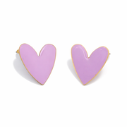 Lavender Love Heart Earrings
