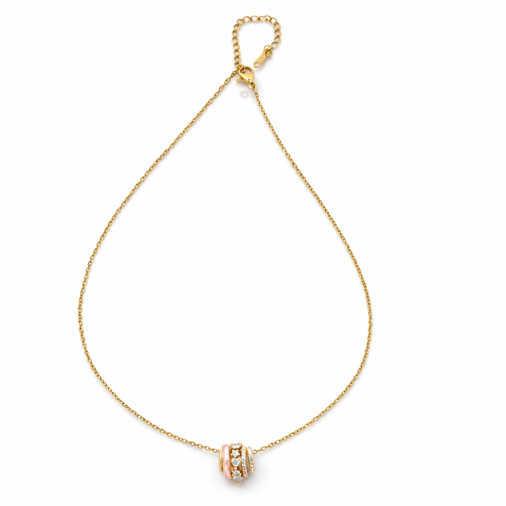 Blush Orbit Pendant with Chain with pendant