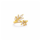 Crystal Vine Adjustable Ring