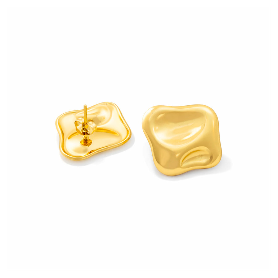 Molten Gold Sculpted Earrings