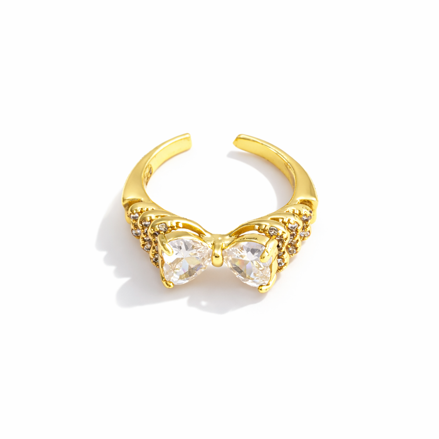 Celeste Bow Crystal Ring