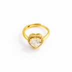 Heart Halo Spark Ring
