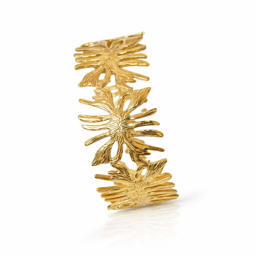 Golden fern Bangle