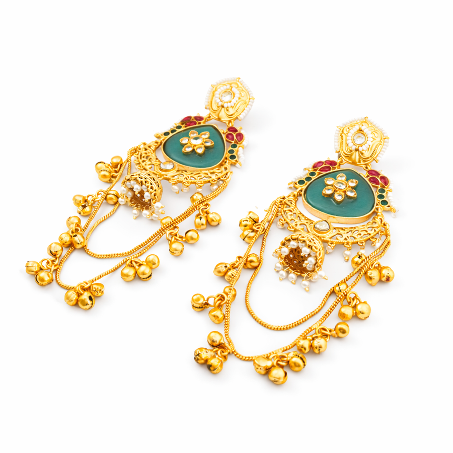 Jahanara Meenakari Kashmiri Earrings