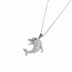 Dolphin Studded Pendant Chain