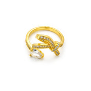 Zaria Crystal Wrap Adjustable Ring
