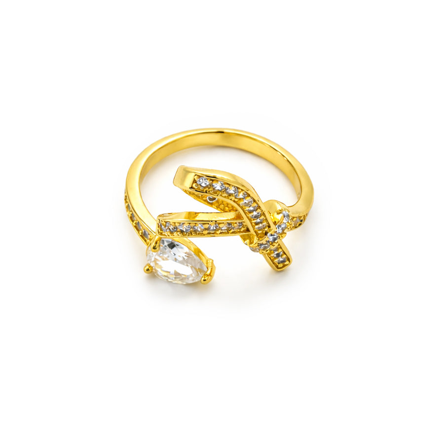 Zaria Crystal Wrap Adjustable Ring