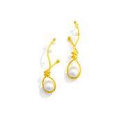 Celeste Wire Pearl Drops Earrings