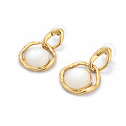 Golden Embrace Pearl Earrings