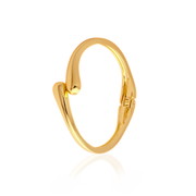 Golden Bloom Floral Cuff Bracelet