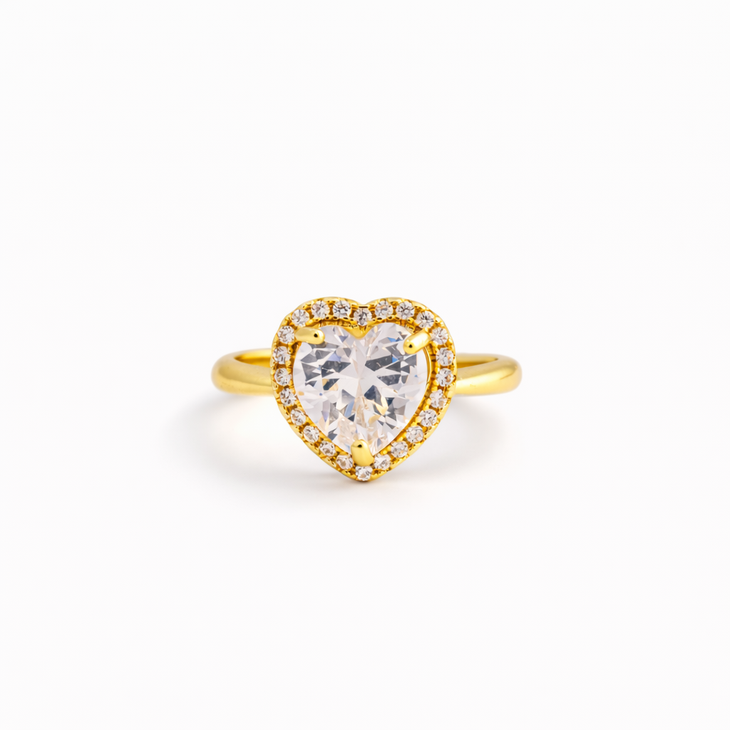 Crystal Heart Promise Ring