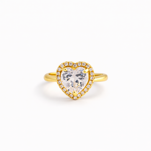 Crystal Heart Promise Ring