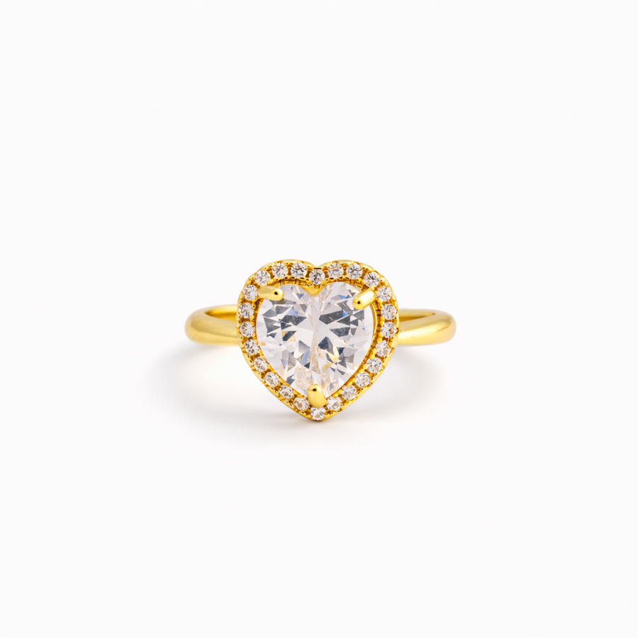 Crystal Heart Promise Ring