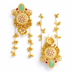 Peacock Polki Jhumka kashmiri Earrings