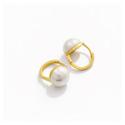 Classic Dome Pearl Stud Earrings