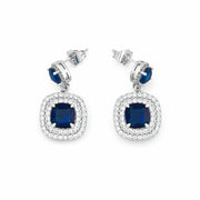 Midnight Sapphire Drop Earrings